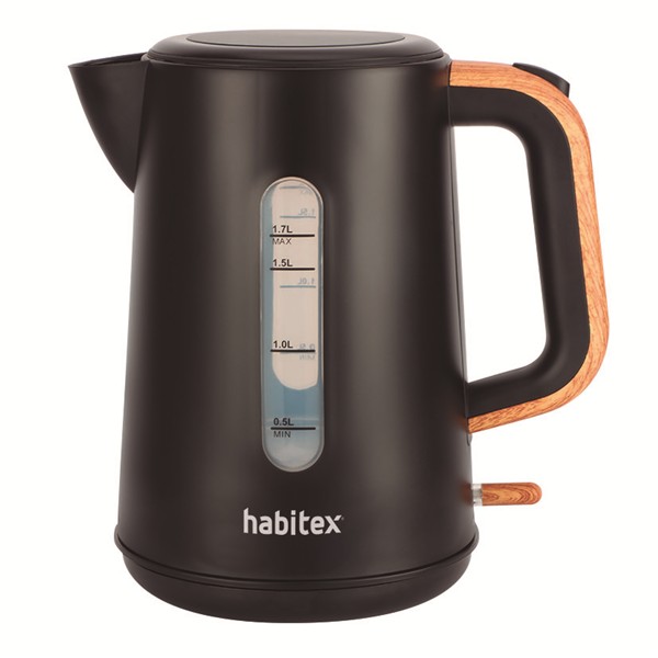 Hervidor agua 1,7 l negro HABITEX