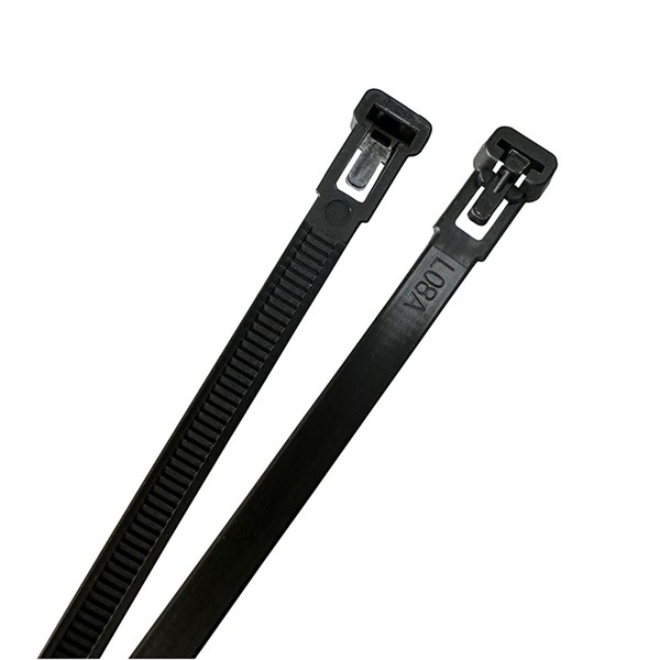 BRIDA REUSABLE NEGRA 7.6x250. 100 UD