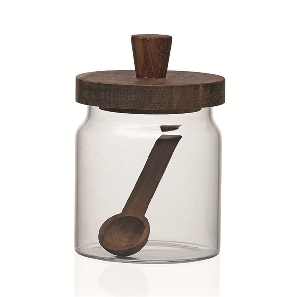 Bote cristal con cuchara 470 ml.