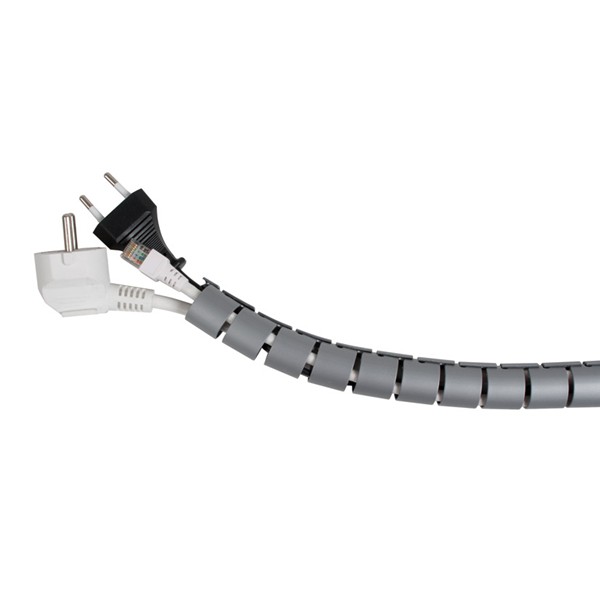 ORGANIZADOR CABLES GRIS 2M Ø 26MM C/GUIA