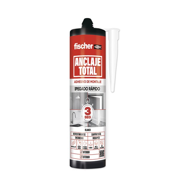 Adhesivo hibrido de alto agarre 3seg 600kg/m2 secado 8min .FISCHER. An