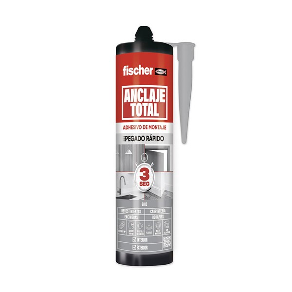 Adhesivo hibrido de alto agarre 3seg 600kg/m2 secado 8min FISCHER Ancl