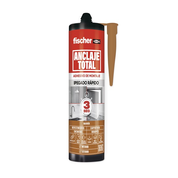 Adhesivo hibrido de alto agarre 3seg 600kg/m2 secado 8min FISCHER Ancl