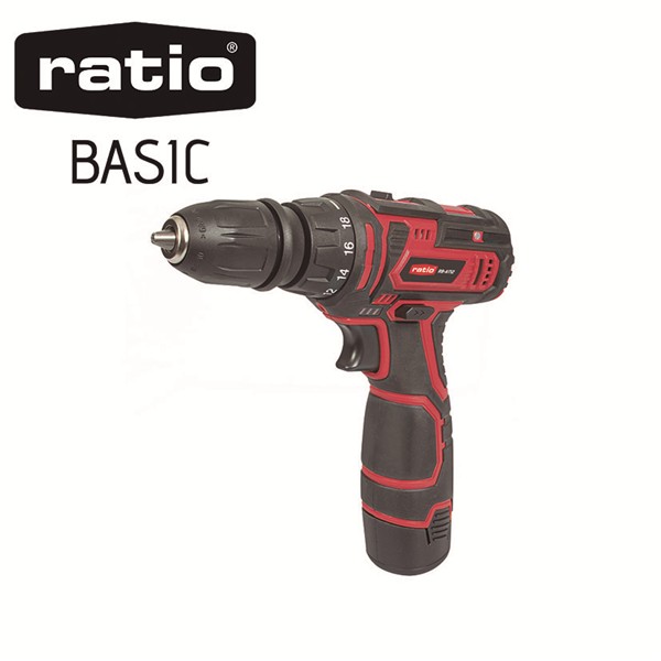 Taladro atornillador 12V. Incluye bateria de 1.5Ah y cargador