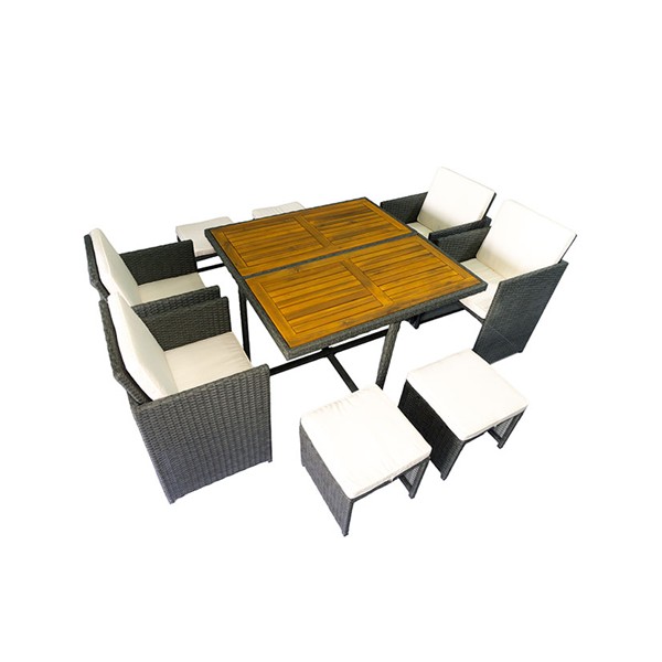 Conjunto cubo Java. ratan sintetico 9 pzas.