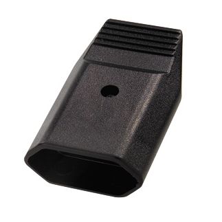 BASE ENCHUFE AEREA CON CAZOLETA NEGRO