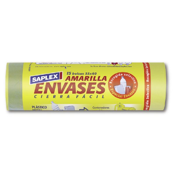 BOLSA BASURA ENV.AMAR.55X60