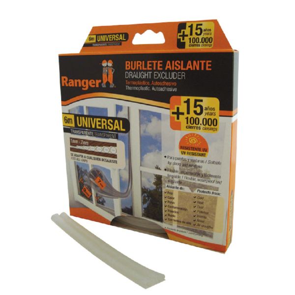 BURLETE UNIVERSAL 9MM X 6M TRANSP.