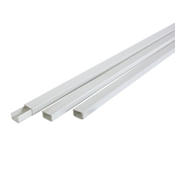 CANALETA ADHESIVA BLANCA 2 M, 10X20 MM.