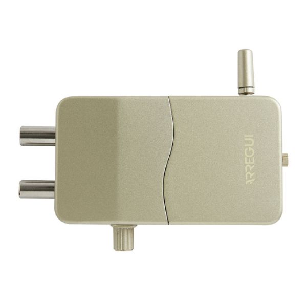 CERRADURA INVISIBLE CON ALARMA DORADA