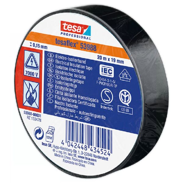 CINTA AIS.TESAFLEX 19X20M.NG.TESA