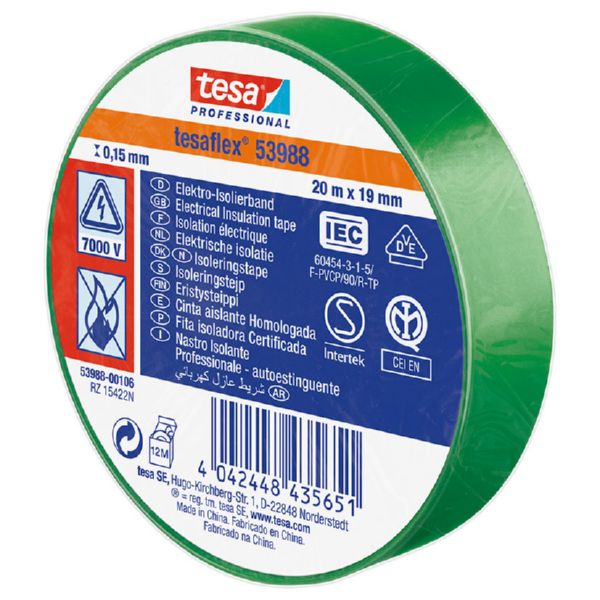 CINTA AIS.TESAFLEX 19X20M.NG.TESA VERDE