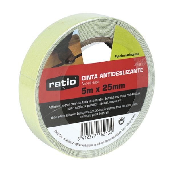 CINTA ANTIDESLIZ. 25MMX5M.FOTOLUM. RATIO