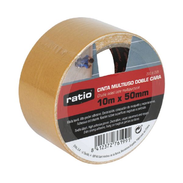 CINTA DOBLE CARA 50MM X 10M RATIO