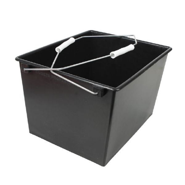 CUBETA PLASTICO NEGRO 16LT + REJILLA