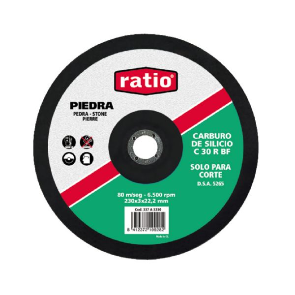DISCO CORTE PIEDRA 230X3X22 RATIO