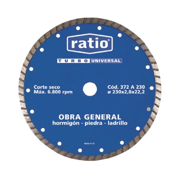 DISCO TURBO UNIVERSAL 230 MM.RATIO