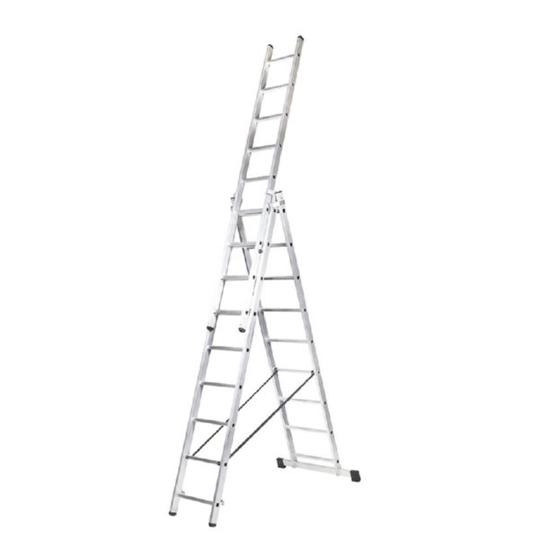 ESCALERA TRANSF. ALUMINIO 3X9 PELDAÑOS