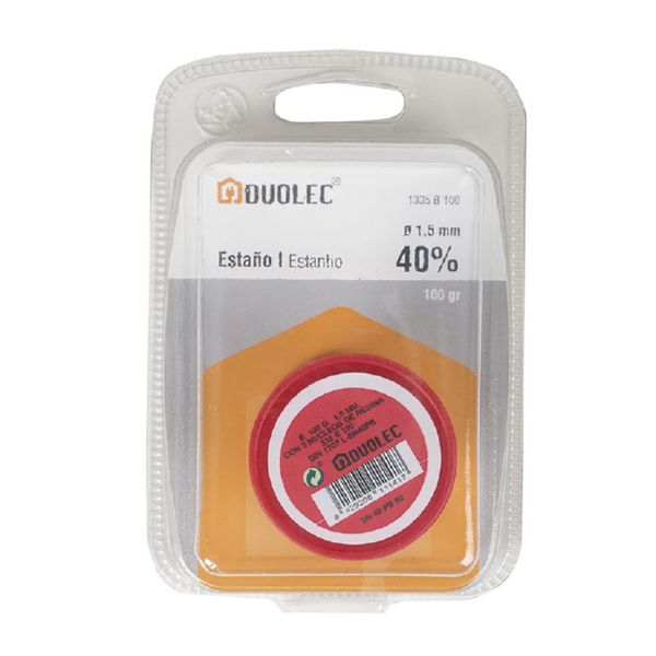 ESTAÑO BOB.40% 1,5MM.100GR.DUOLEC