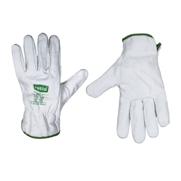GUANTE PIEL FLOR COLOR BLANCO T/9 RATIO