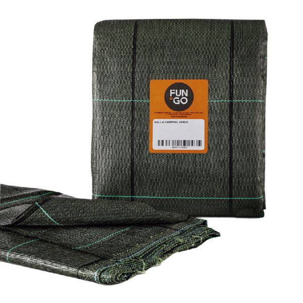 MALLA SUELO CAMPING VERDE. 3X6