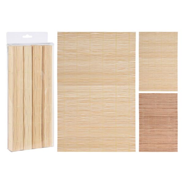 MANTEL INDIVIDUAL BAMBU, JGO. 4 UNIDADES