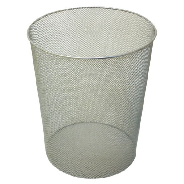 PAPELERA METÁLICA C.PLATA. D.29,5X35 CM