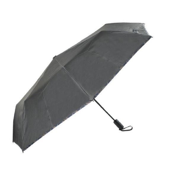 PARAGUAS PLEGABLE AUT.117CM NEGRO