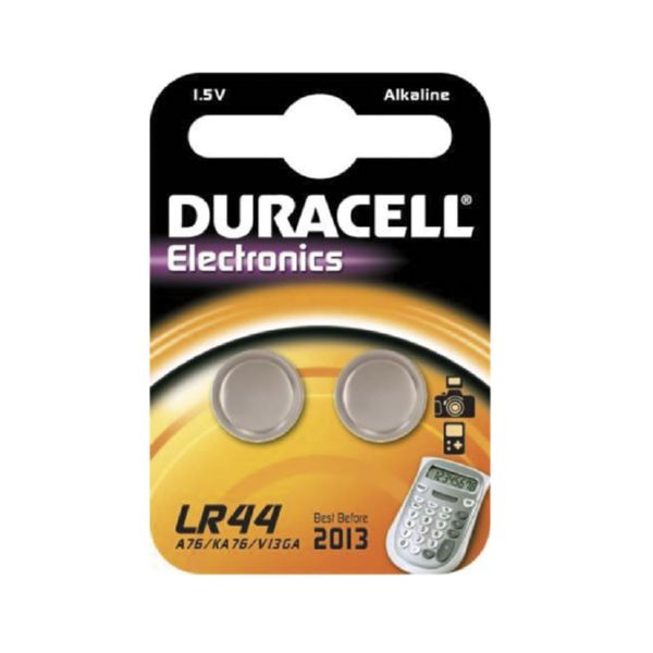 PILA ALC.BOTON LR44 DR BL 2UN DURACELL