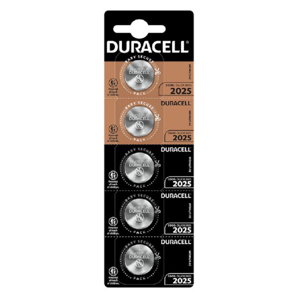 PILA LITIO BOTON 2025 3V 5 UNID.DURACELL