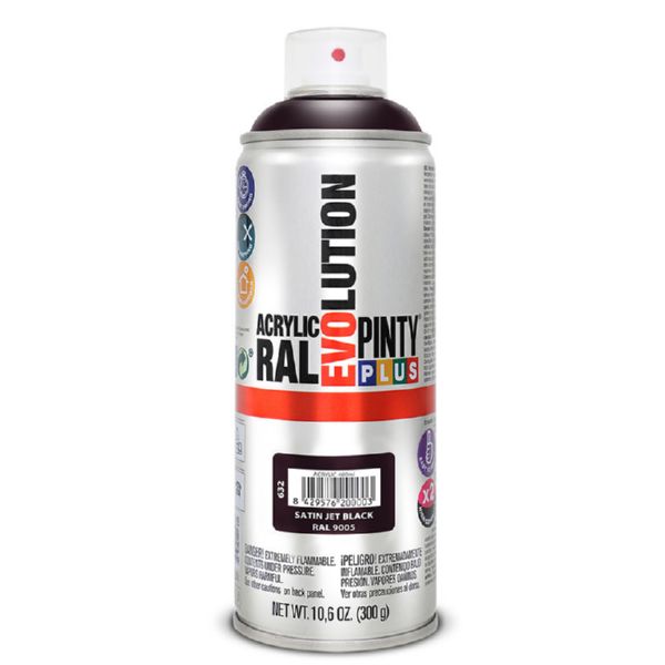 PINTURA SPRAY ACRIL.NEGRO SATIN 400ML