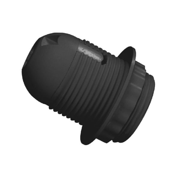 PORTALAMPARAS E27 NEGRO ROSCADO C/TOPE