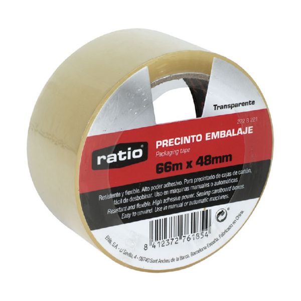 PRECINTO EMBAL.TRANSP.48mm X 66M RATIO