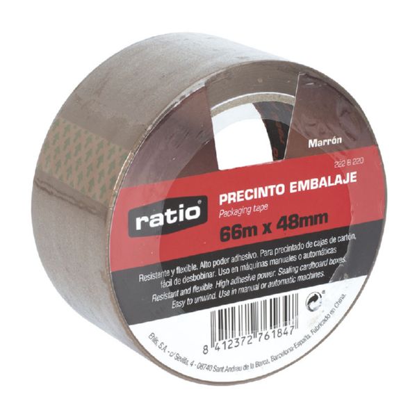 PRECINTO EMBALAJE MARRON 48mmX66mt RATIO
