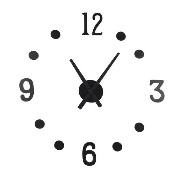 RELOJ MURAL DE PARED. NUM.ADH.NEGROS