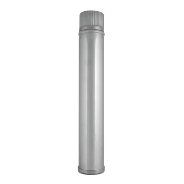 TUBO PELLET 1 M.  INOX 316. Ø 80 mm.