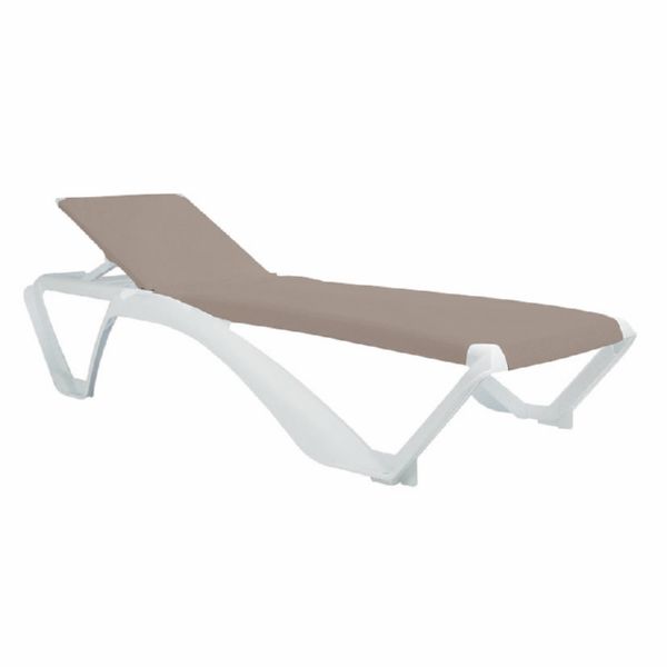 TUMBONA ACQUA 73X190X35 BLANCA/ARENA
